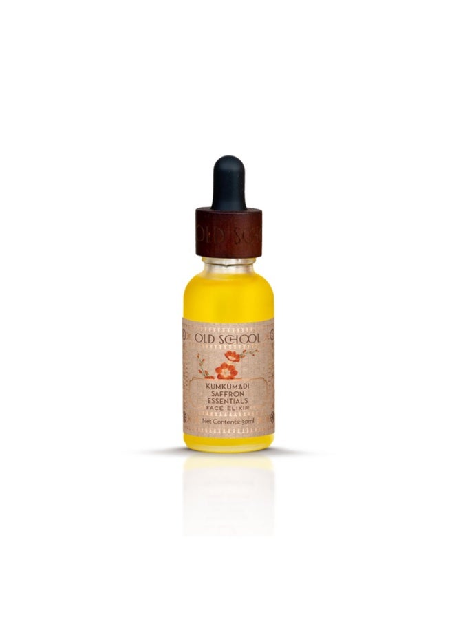Old School Rituals Kumkumadi Saffron Face Elixir | Face Serum for Glowing Skin | Anti-Ageing Overnight Facial Oil | Brightens, Revitalizes & Fades Dark Spots | Diminishes Fine Lines, Wrinkles & Uneven Skin Tone | Saffron & Kumkumadi Oil | 30 ml | Few Drops a Night for Lasting Glow - Image 1